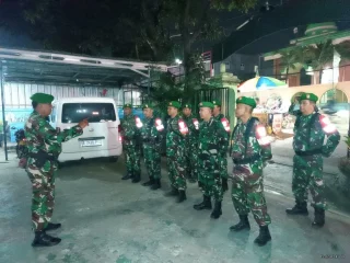 Intensifkan Keamanan Pesisir Utara Koramil 01/Teluknaga Patroli Malam 