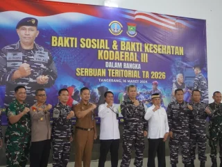 Wakili Dandim, Kasdim 0510/Trs Hadiri Baksos Kodaeral III TNI AL
