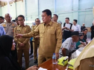 Bupati Maesyal Rasyid Tinjau Baksos Satrad 401, Tekankan Pelayanan Kesehatan Optimal