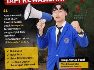 Masyarakat Dibuat Bingung, Dinas ESDM Provinsi Banten diNilai Kurangnya Transparan Terhadap titik wilayah WPR Lebak